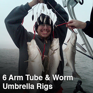 6 Arm Tube & Worm Umbrella Rigs