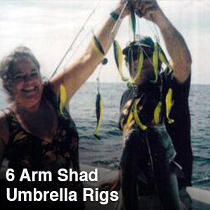 6 Arm Shad Umbrella Rigs