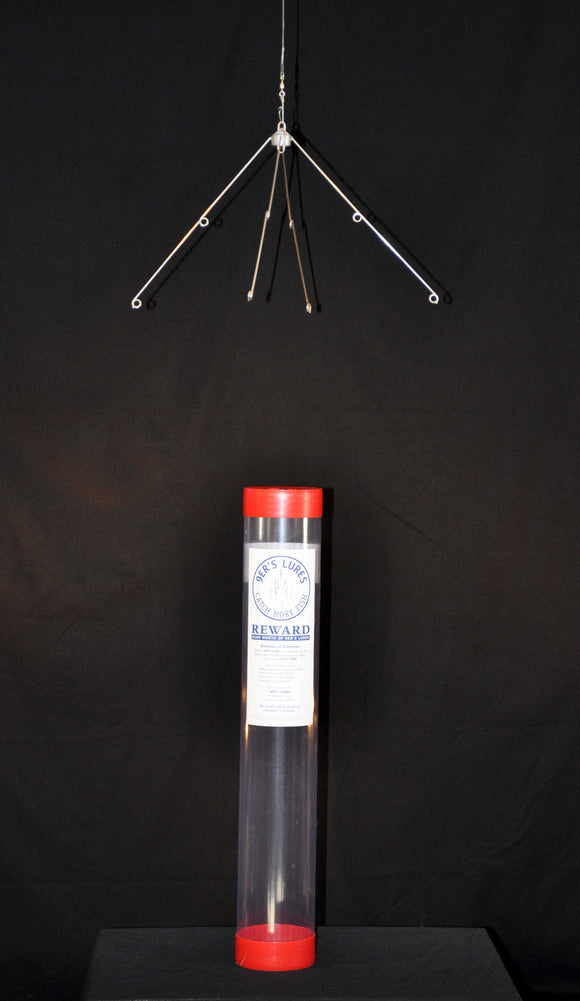 Clear Tube with 4 Arm Bent Frame with Split Rings