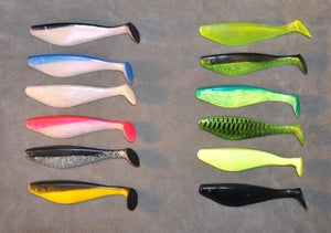 9er fishing lures 9" Rigged Shad Stingers 9er's The overall length of the rig is 42 Al's Goldfish Fishing Bait Lure