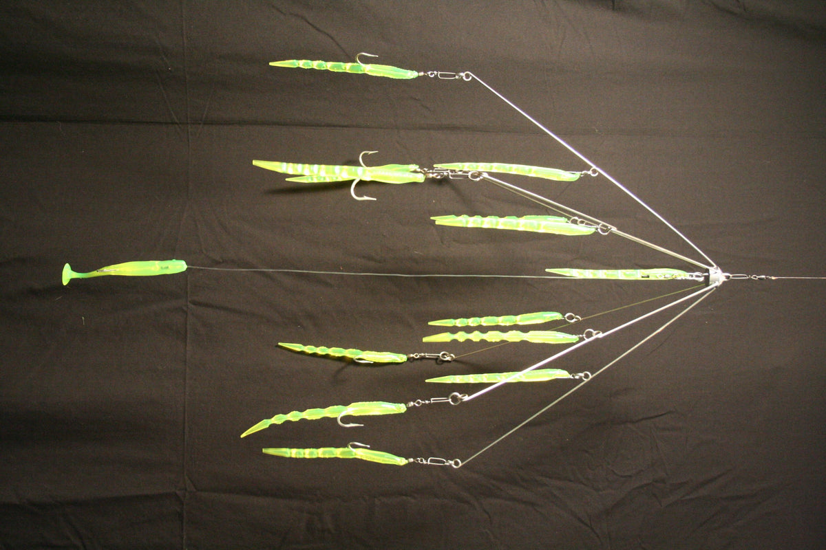 Eel Rack 6 ARM 7 inch EEL Rig – 9er's Lures
