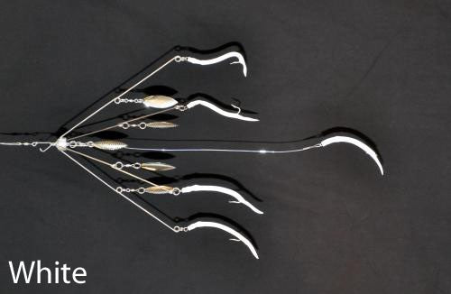 bass lure worm with 4 hooks 4 Arm Large Tube & Worm W- Silver Spinners – 9er's Lures