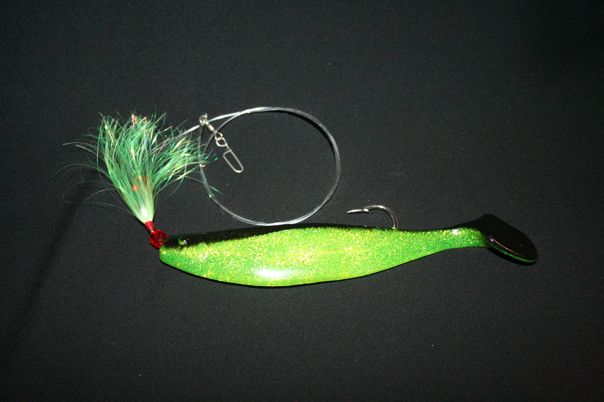 9” Rigged Shad Stingers With Hair – 9er's Lures