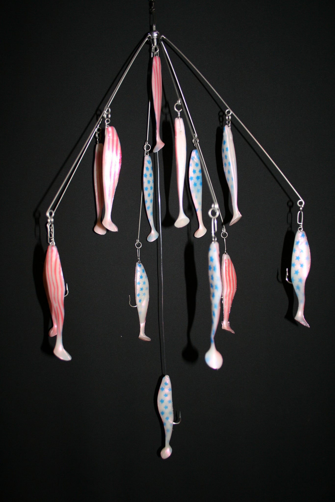 6 Arm 6” American Shad Umbrella Rig – 9er's Lures 6 Arm 6” American Shad Umbrella Rig – 9er's Lures